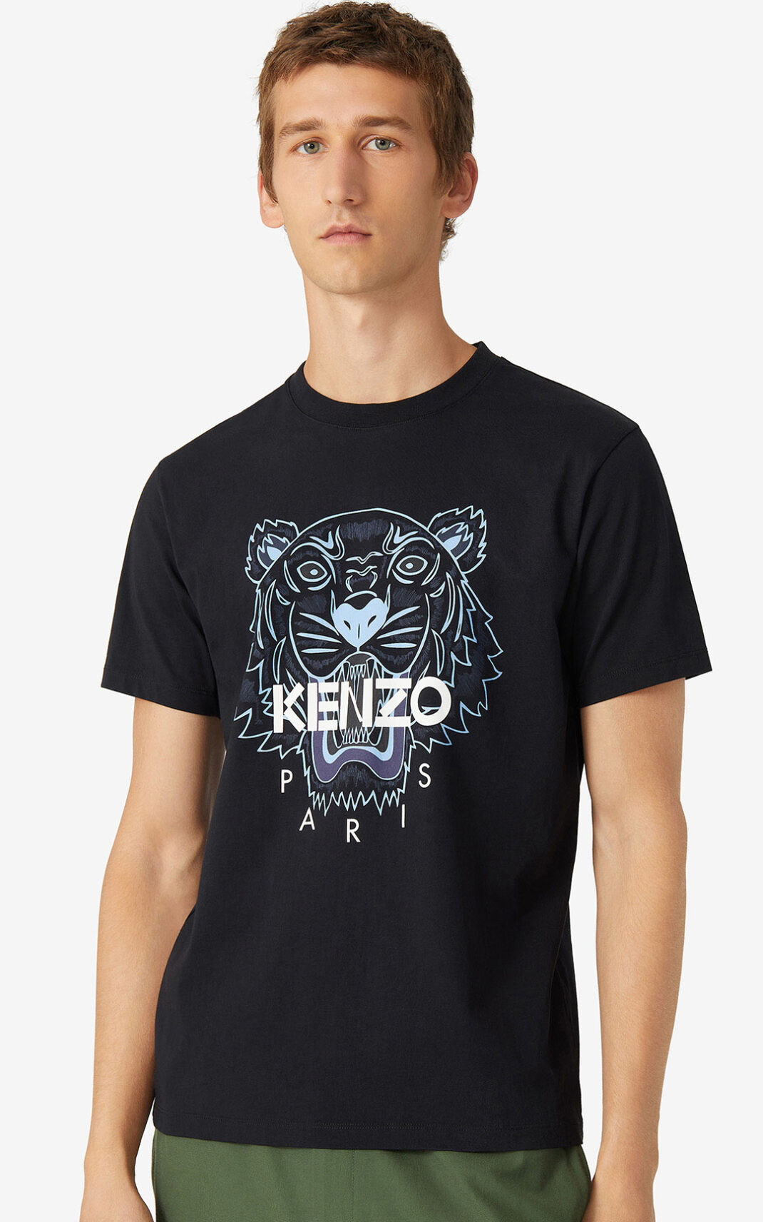 T Shirt Kenzo Tiger Homme Noir | TFPG-86049